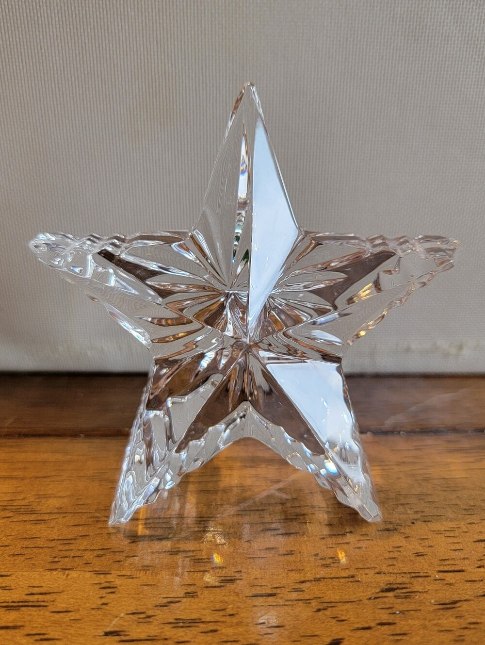 Waterford Crystal Standing Shining Star Paperweight 2005 retired Lead Crystal